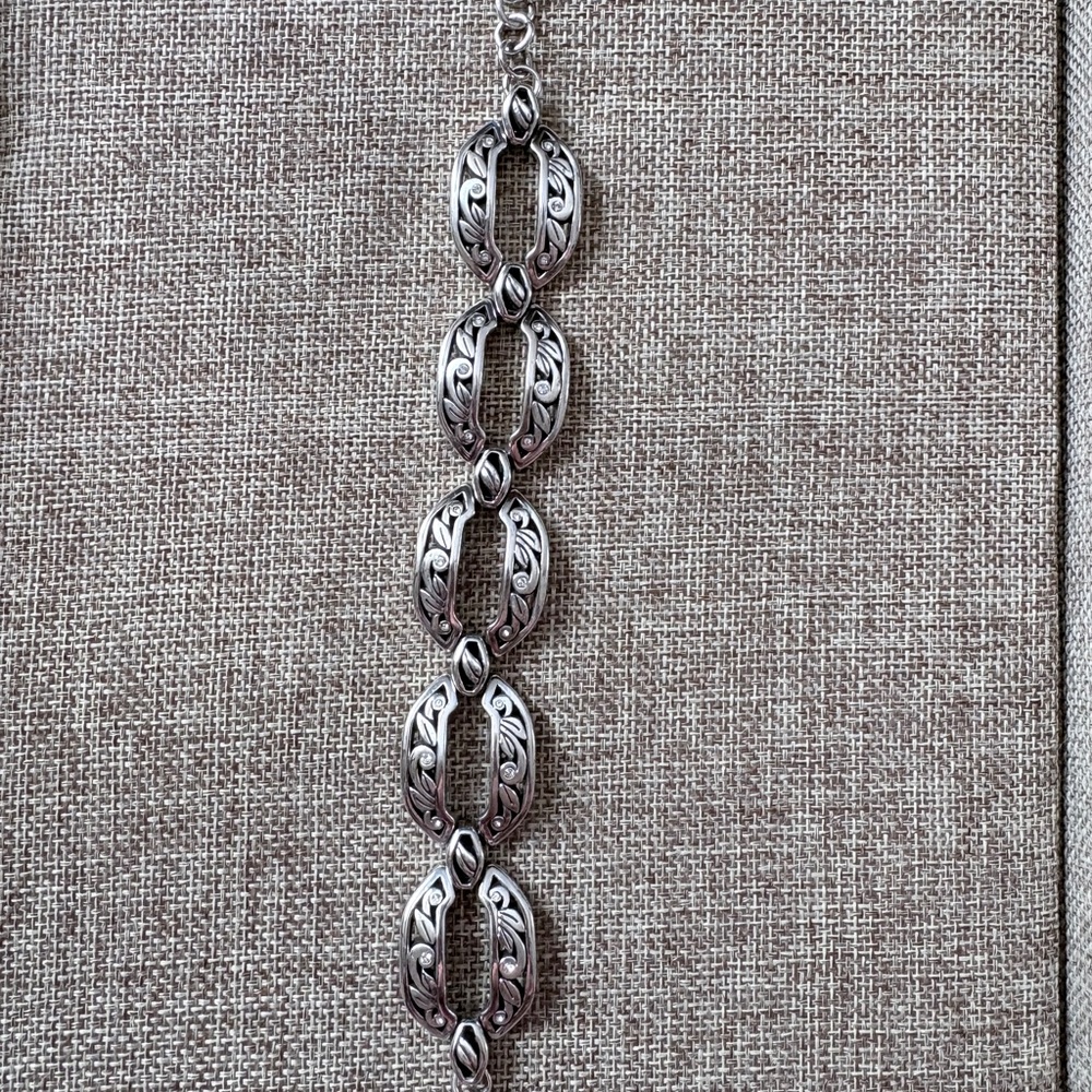 Brighton Silver Adjustable Bracelet with Leaf Motif - Picture 2 of 4